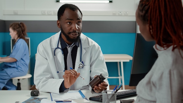 Doctor with patient